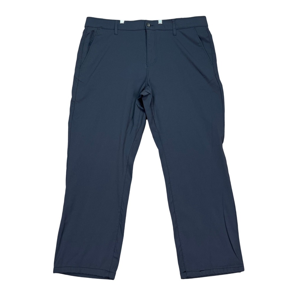 Weatherproof Vintage Pants Mens 39x27 Navy‎ Blue Stretch Straight Leg Flat Front